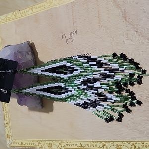 Woven seed bead danglers